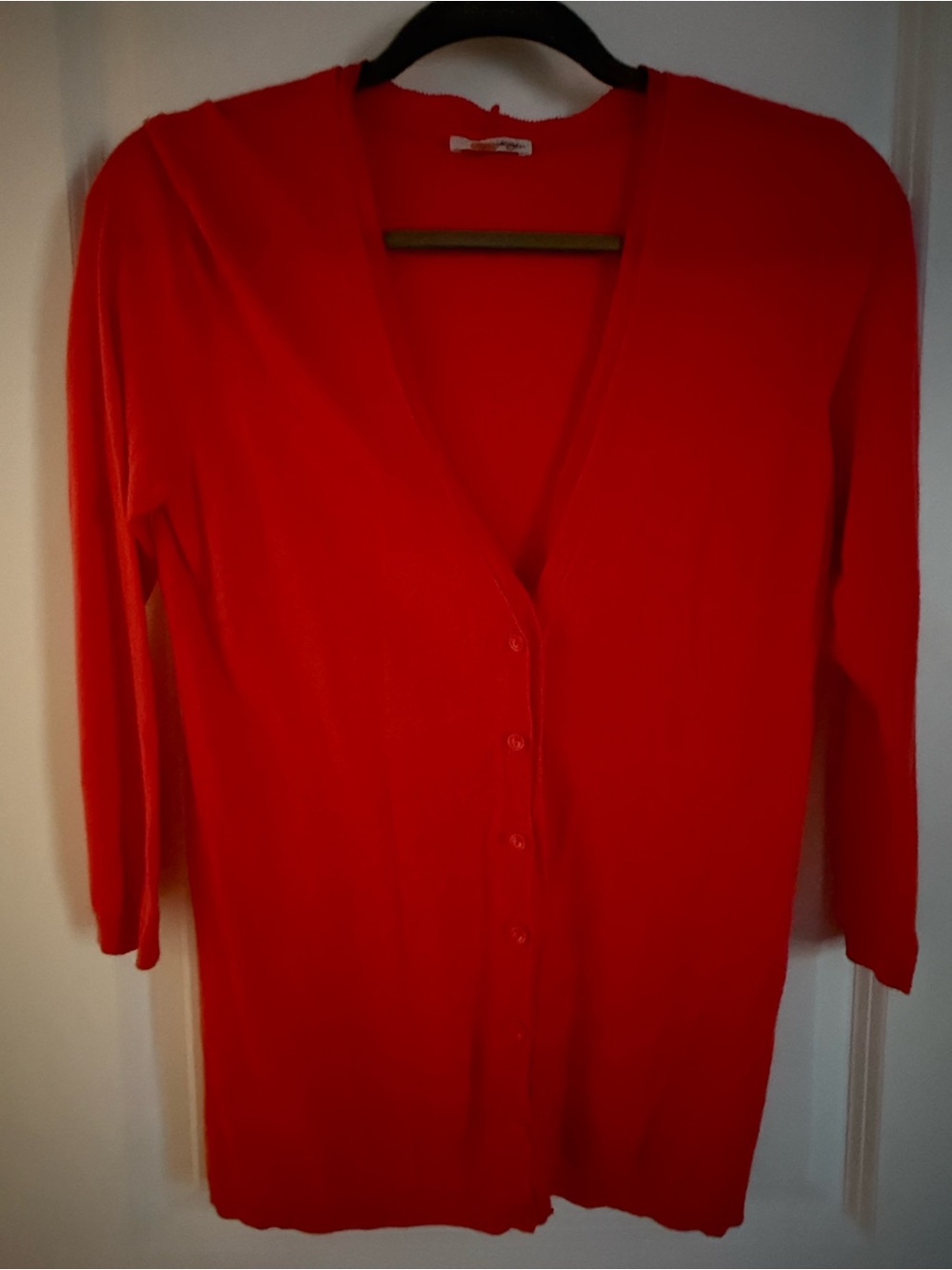 Halogen Bright Red V-Neck Button Cardigan